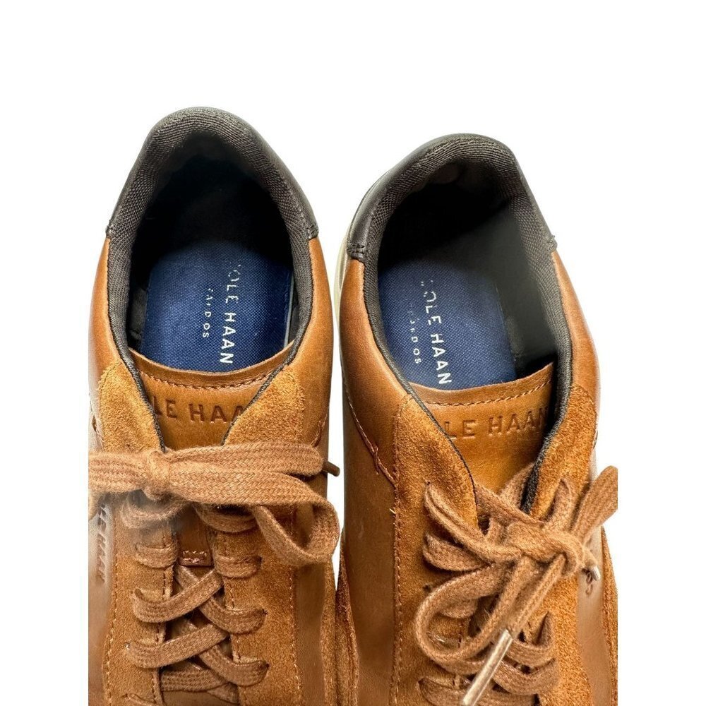 Cole Haan, Brown leather and suede tennis shoe Men's size 8 - Picture 4 of 8